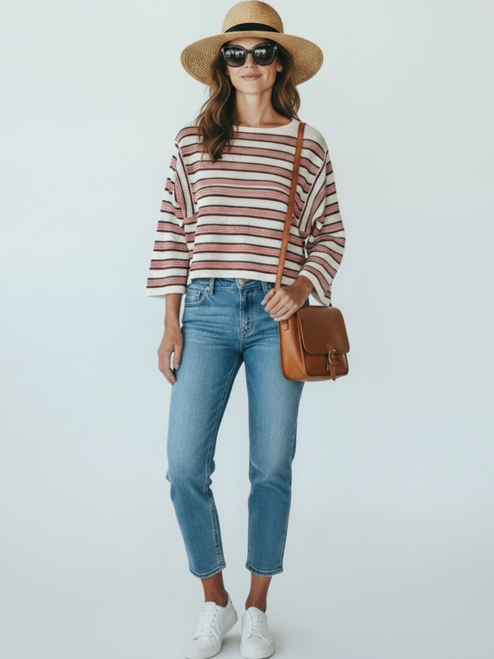& Other Stories nautical stripe knit Sweater Top M